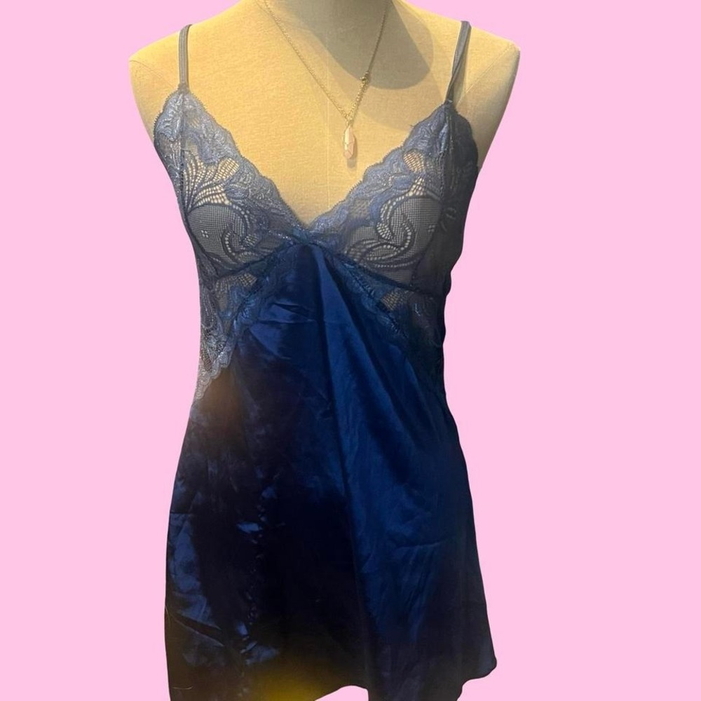 Avidlove vintage early 2000s y2k babydoll blue lingerie slip dress size small